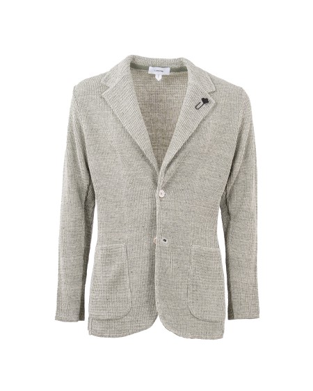 Shop LARDINI  Giacca: Lardini blazer decostruito.
Blazer monopetto a maniche lunghe.
Scollo a V con revers.
Chiusura con bottoni.
Polsi con bottoni.
Tasche sul davanti.
Spilla Fiore sul davanti.
Composizione: 60% Cotone 40% Viscosa.
Made in Italy.. ESLJM56 ES64008-510